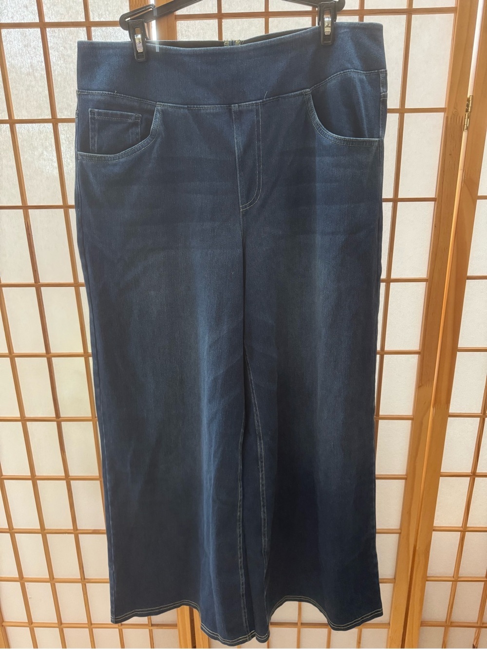 NWT Halara Flex High Waisted Blue Wide Leg Jeans Size XL Petite - Picture 7 of 7